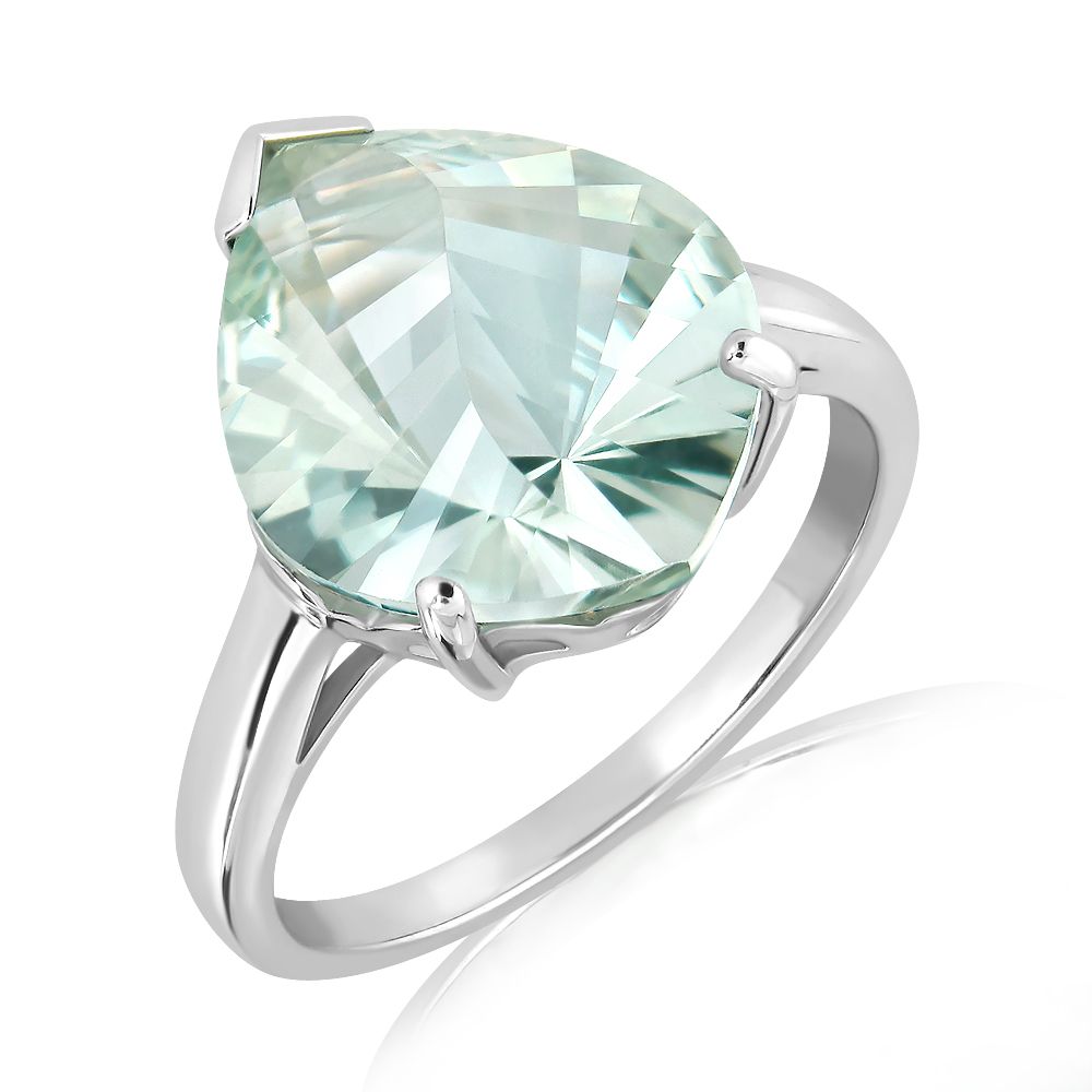 Green prasiolite sale ring